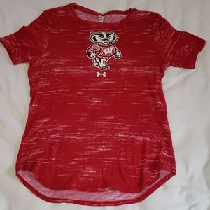 ❤🖤 Under Armour Wisconsin Badgers Shirt Sz. Med